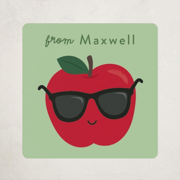 "Awesome Applesauce" - Custom Stickers in Granny Smith by Kacey Kendrick Wagner - Front