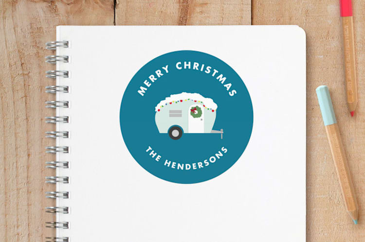 "Campy Little Christmas" - Custom Stickers in Ice by Jen Boehler - Front