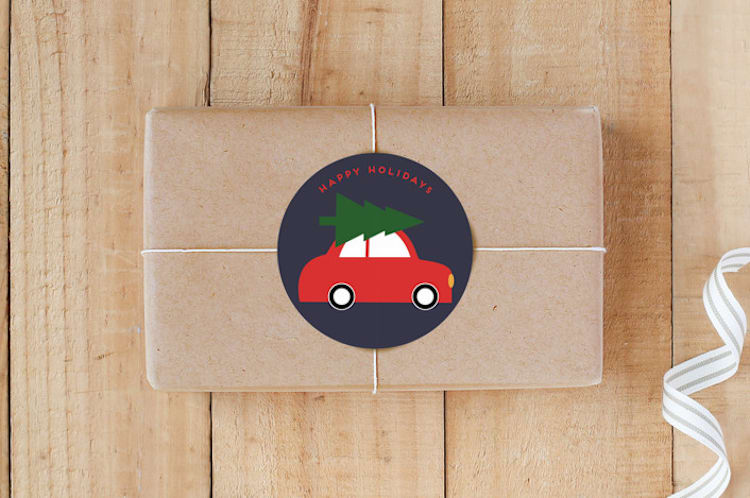 "Beep Beep" - Custom Stickers in Midnight by Susan Brown - Front