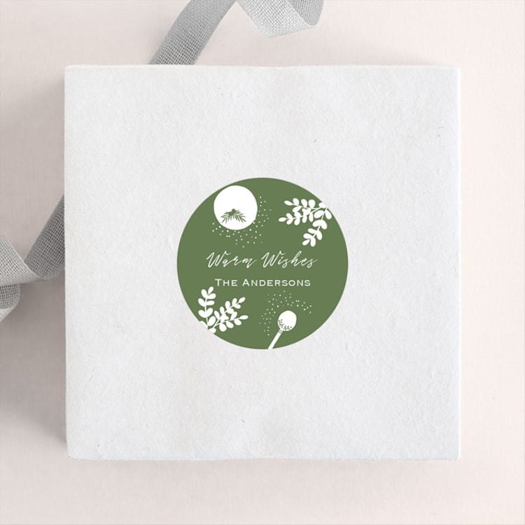 "A Baker's Holiday" - Custom Stickers in Evergreen by Jaclyn Ruble - Front
