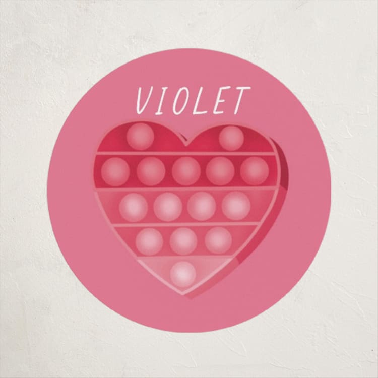 "Poppin' Valentines" - Custom Stickers in Cherry by Jamie Alexander - Front