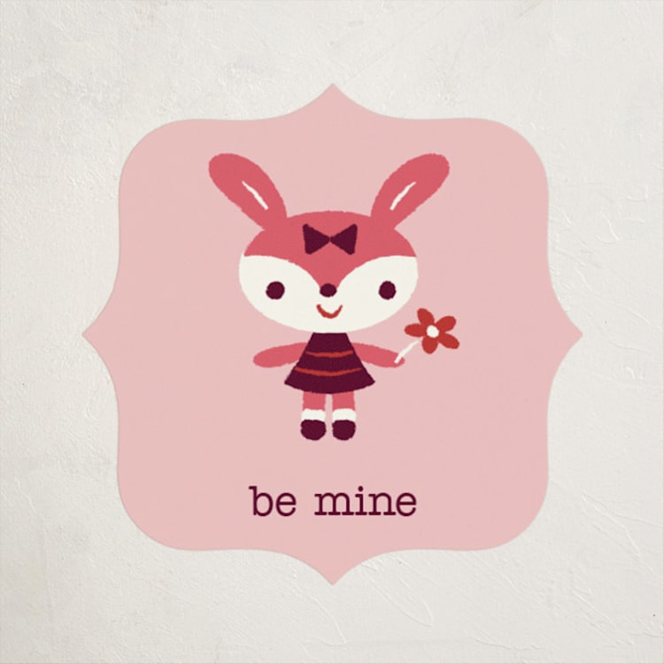 "Bunny Garden" - Custom Stickers in Petal by Bob Daly - Front