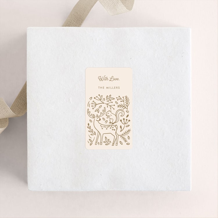 "Enchanted Holiday" - Custom Stickers in Golden by Teju Reval - Front