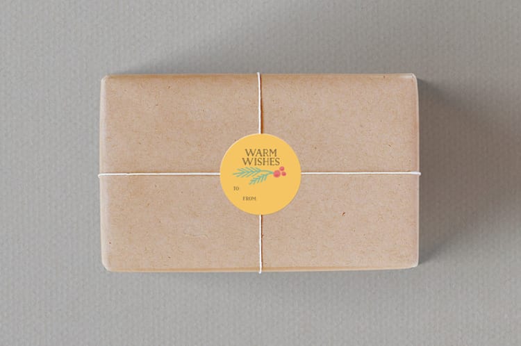 "Birds and Baubles" - Custom Stickers in Pumpkin by Danielle Hartgers - Front