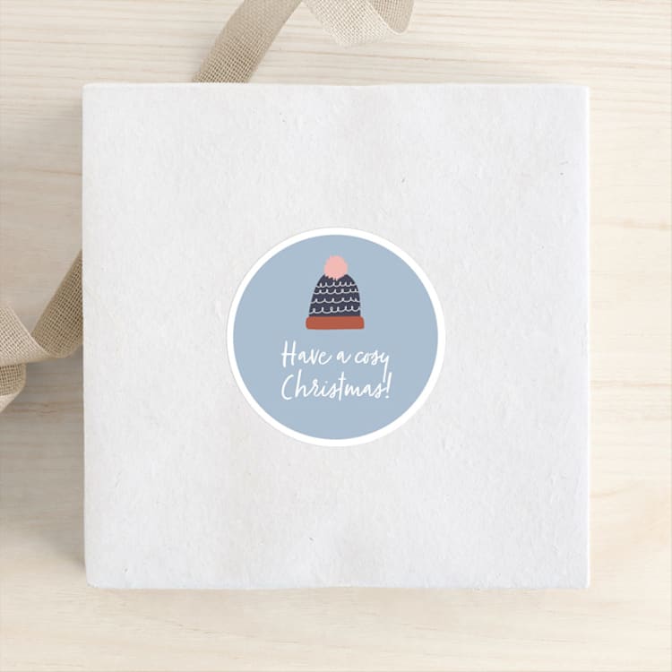 "Pom-Poms" - Custom Stickers in Blueberry Pie by Efrat Ofek - Front