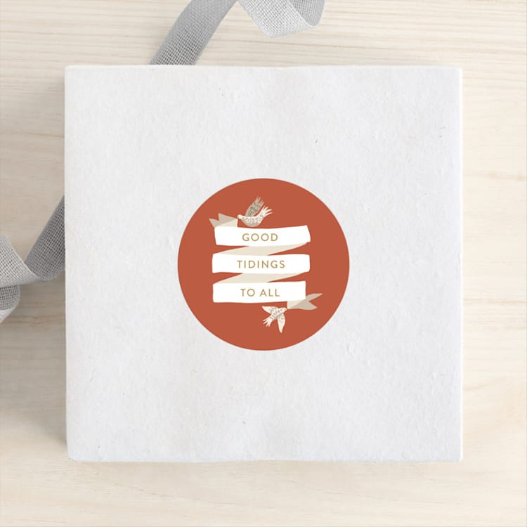 "Good Tidings" - Custom Stickers in Charcoal by Kiley Bennett - Front