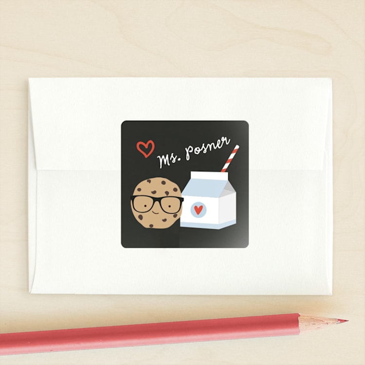 "Smart Cookie" - Custom Stickers in Chalkboard by Annie Holmquist - Front