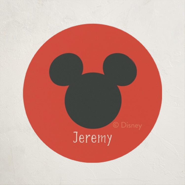"Disney's Mickey and Pluto Pals" - Custom Stickers in Tangerine by Kiersten Garner - Front