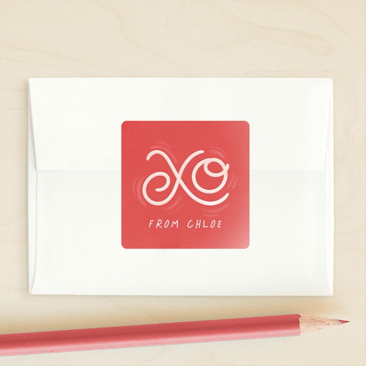 "Thank you for being a friend" - Custom Stickers in Fruit Punch by Dawn Pope - Front
