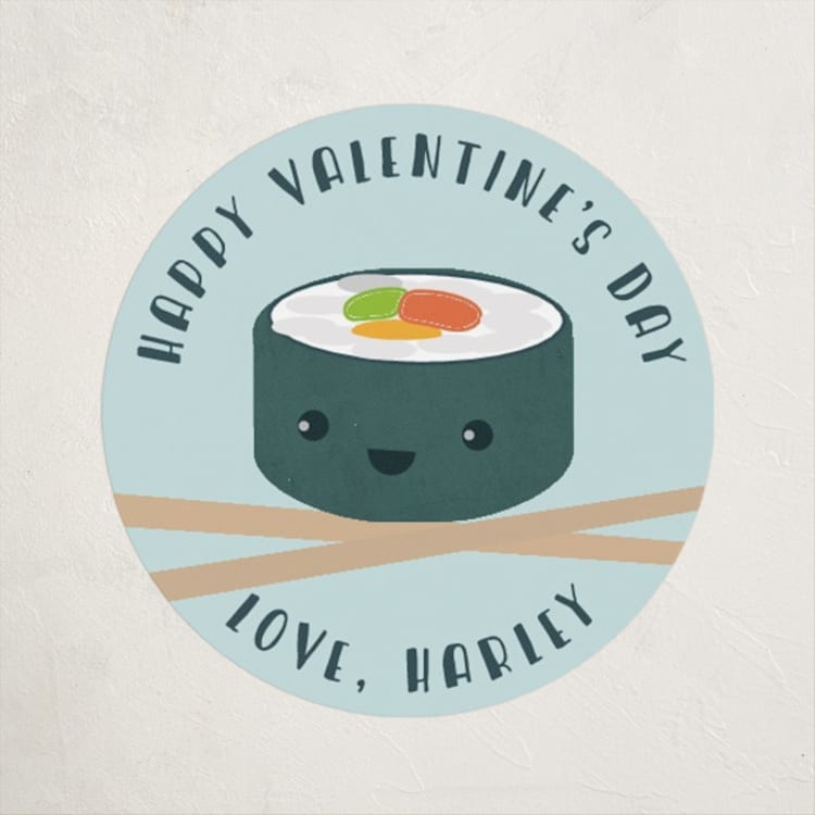 "Sushi Love" - Custom Stickers in Pool by Annie Holmquist - Front