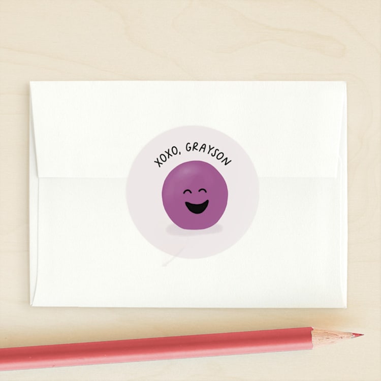 "Mazing Grape" - Custom Stickers in Grape by Dawn Pope - Front