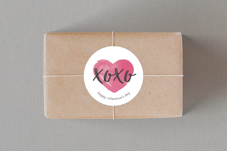 "Heartfully Painted" - Custom Stickers in Berry by Liz Conley - Front