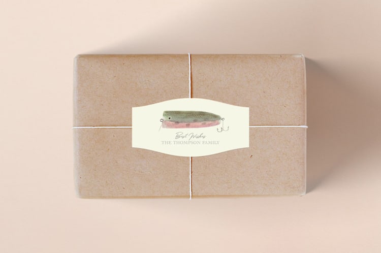 "Vintage Fishing Lures" - Custom Stickers in Ecru by Jessie Burch - Front