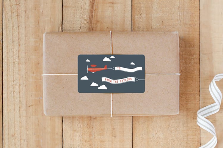 "In Flight" - Custom Stickers in Navy by R studio - Front
