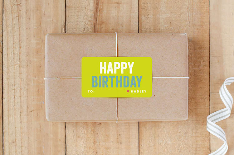 "Colorful Birthday" - Custom Stickers in Sour Apple by Lauren Chism - Front