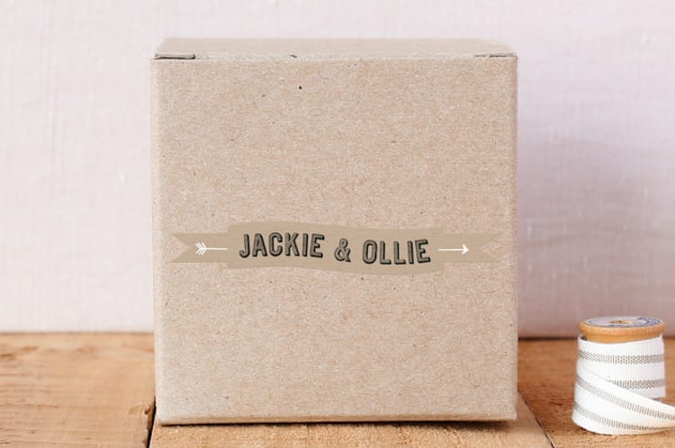 "And They Lived Wedding" - Custom Stickers in Kraft by fatfatin - Front