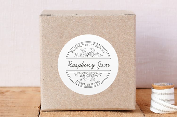 "Circle Jam Label" - Custom Stickers in Licorice by Megan Kelso - Front