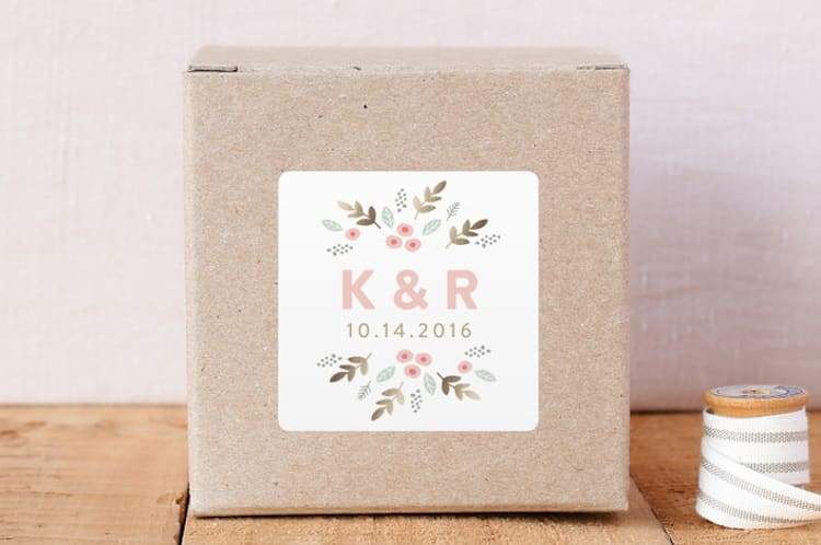 "Flower Garden" - Custom Stickers in Wild Strawberry by Haley McCoy - Front