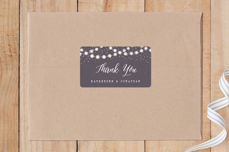 "Garden Lights" - Custom Stickers in Plum by Hooray Creative - Front