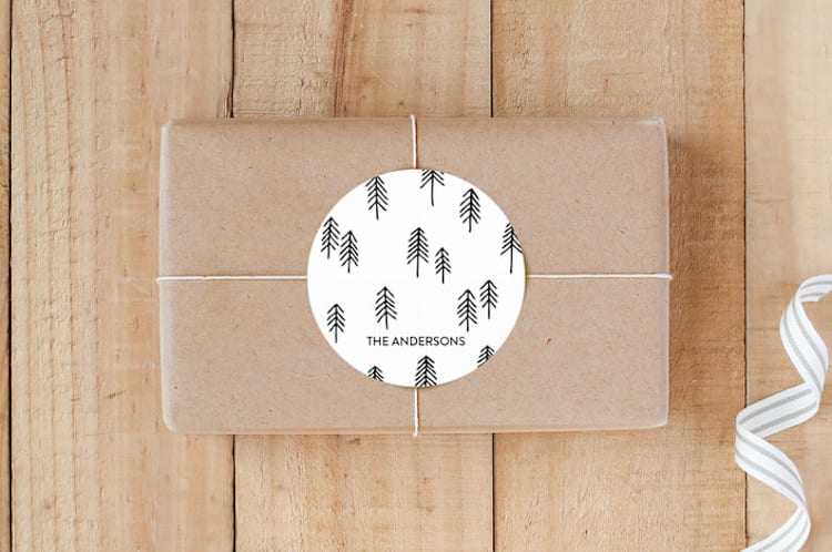 "Christmas Trees" - Custom Stickers in Snowflake by My Splendid Summer - Front