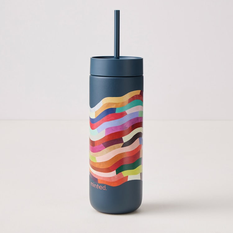 "Strata" - Carter Cold Tumblers in Stone Blue by melanie mikecz - Carter Cold Tumbler