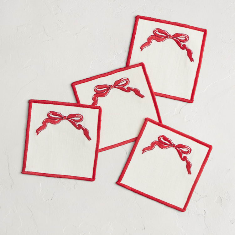 "Gibson" - Coasters in Merry by Pati Cascino - Coasters, Set of 4