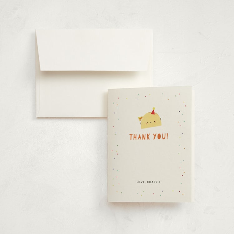 "1st Fiesta" - Children's Birthday Party Thank You Cards in Spicy by Itsy Belle Studio - Front