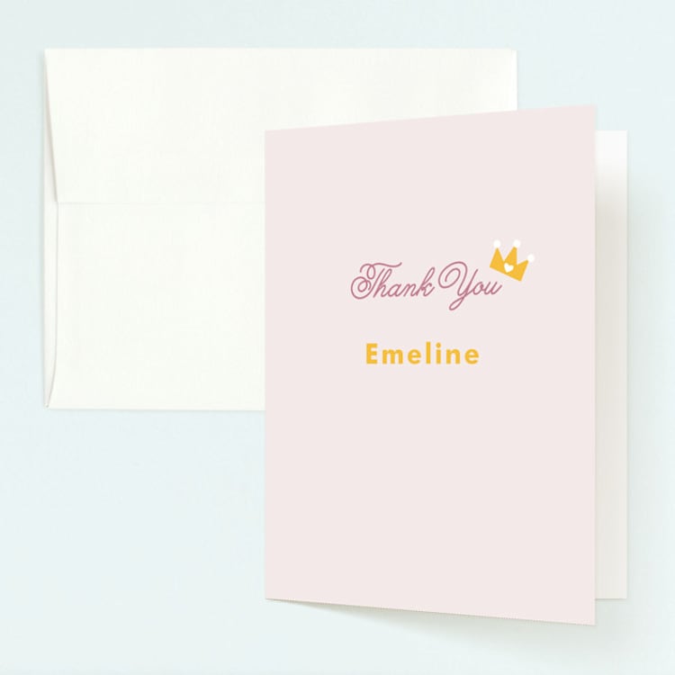 "Royal Ball" - Children's Birthday Party Thank You Cards in Cindy by Giselle Zimmerman - Front