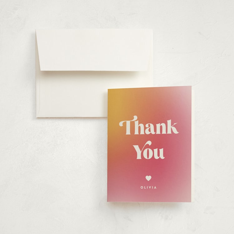 "Tie Dye Party" - Children's Birthday Party Thank You Cards in Coral by Nazia Hyder - Front