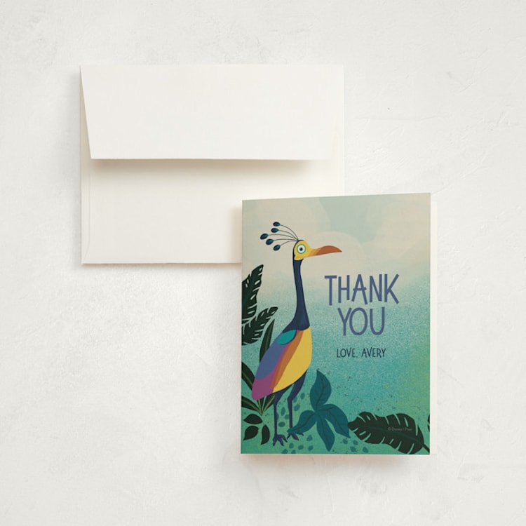 "Disney and Pixar Up! Adventure" - Children's Birthday Party Thank You Cards in Sky by Rebekah Canavan - Front