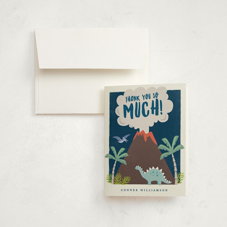 "volcano blast" - Children's Birthday Party Thank You Cards in Atlantic by Karidy Walker - Front