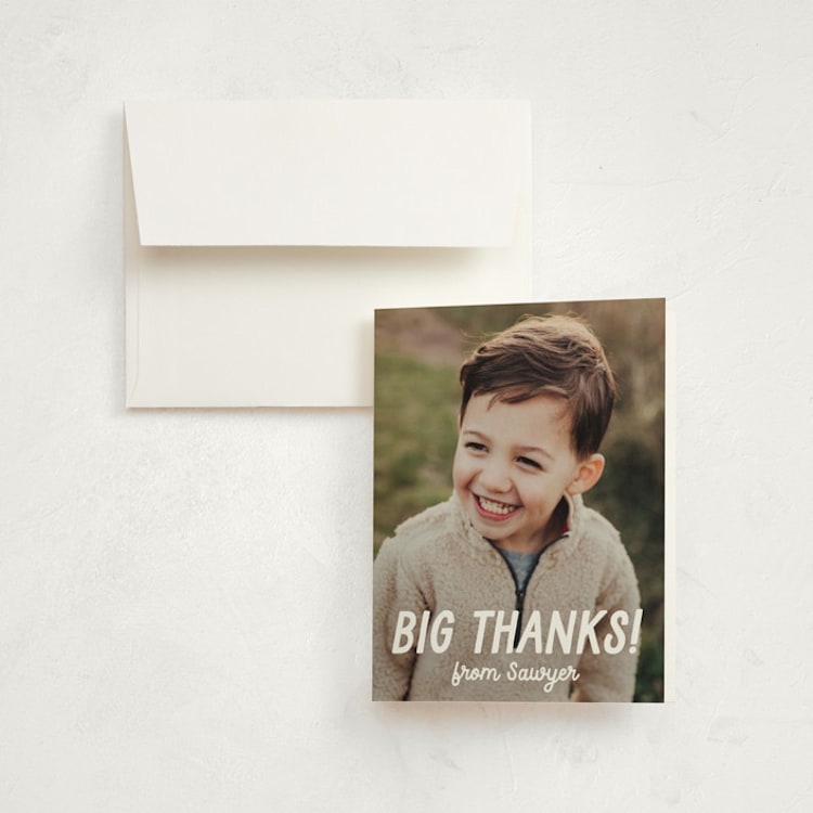 "Two Fast" - Children's Birthday Party Thank You Cards in Racing Red by Jessie Steury - Front