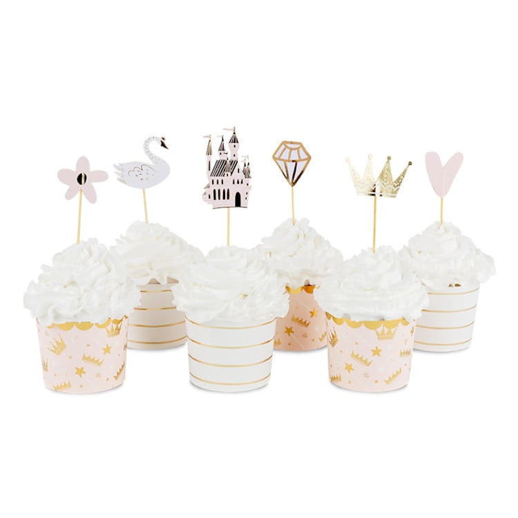 "Sweet Princess Cupcake Decorating Set" - Party Baking Cups in multicolor by Jollity and Co