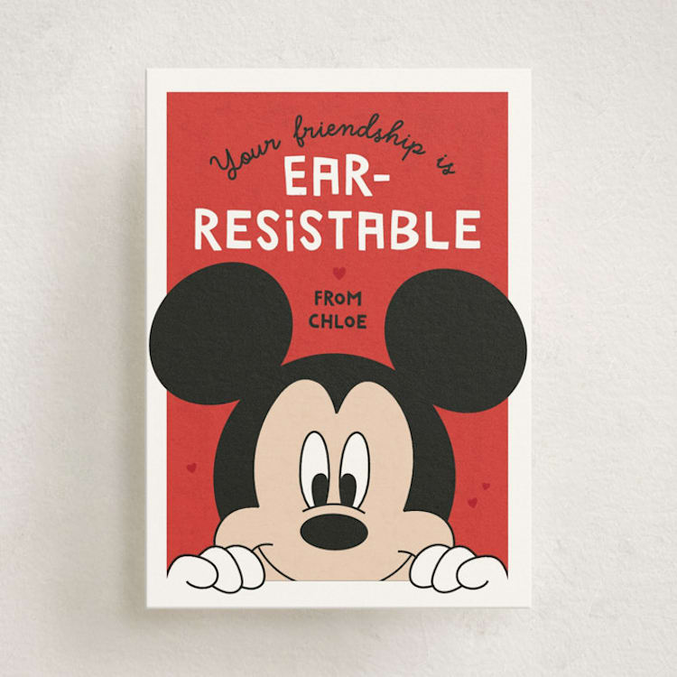 "Disney's Mickey Mouse Earresistable" - Classroom Valentines in Cherry by Erica Krystek - Front