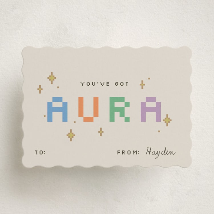 "max aura points" - Classroom Valentines in Golden by Jessica Yeo - Front