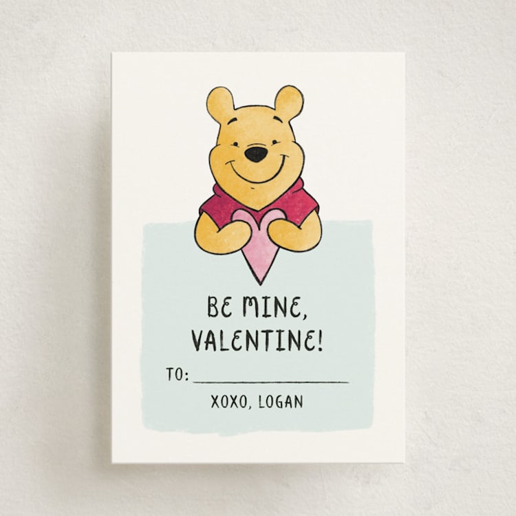 "Disney's Love-ly Pooh" - Classroom Valentines in Sky by christen strang - Front