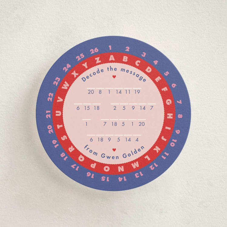 "Decoder Pin" - Classroom Valentines in Midnight by Erin L. Wilson - Front