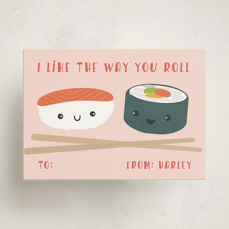 "Sushi Love" - Classroom Valentines in Peachy by Annie Holmquist - Front