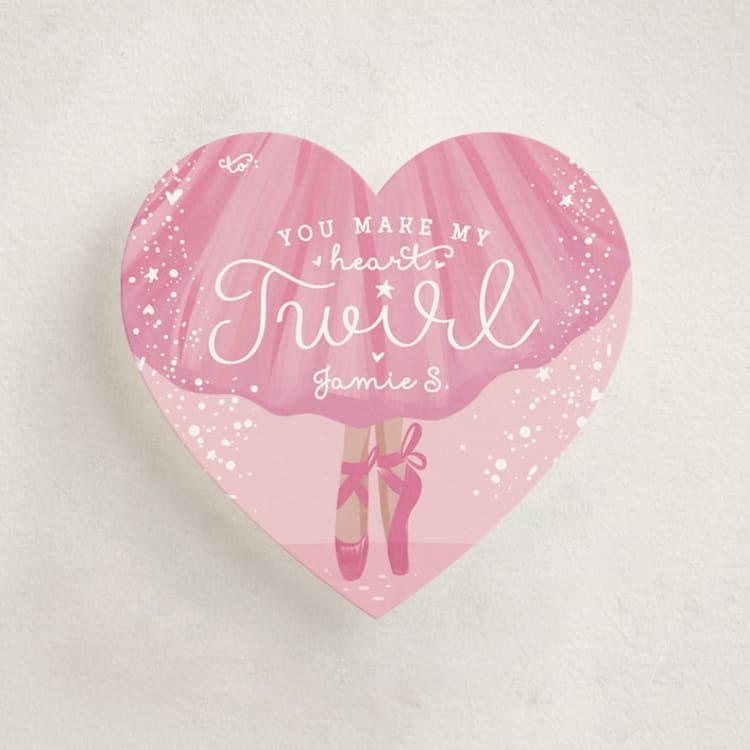 "Heart Twirl" - Classroom Valentines in Blush by Gina Grittner - Front