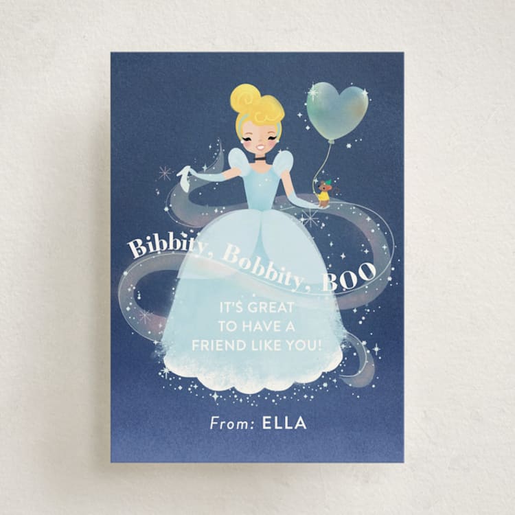 "Disney's Cinderella Bibbity Bobbity You" - Classroom Valentines in Midnight by Itsy Belle Studio - Front