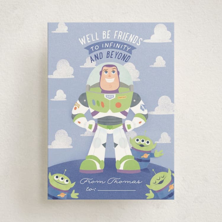 "Disney and Pixar's Buzz Lightyear Infinity Friendship" - Classroom Valentines in Bluebell by Sabrin Deirani - Front