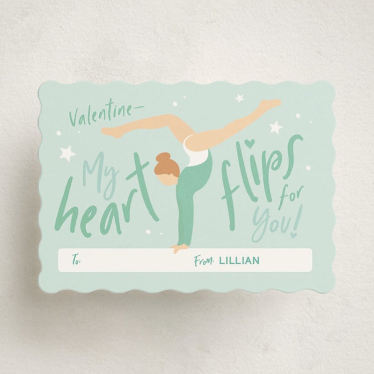 "Heart Flips" - Classroom Valentines in Mint by Robin Ott - Front