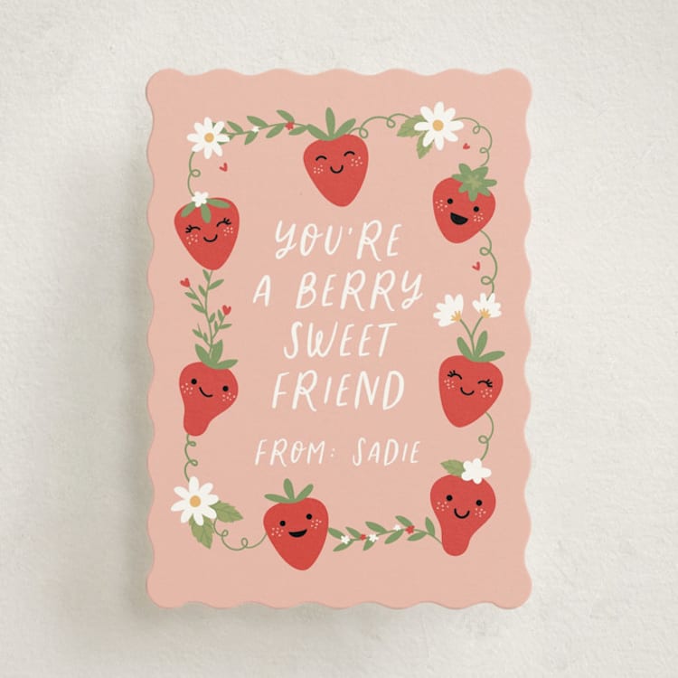 "Berry Sweet" - Classroom Valentines in Peach by Annie Holmquist - Front