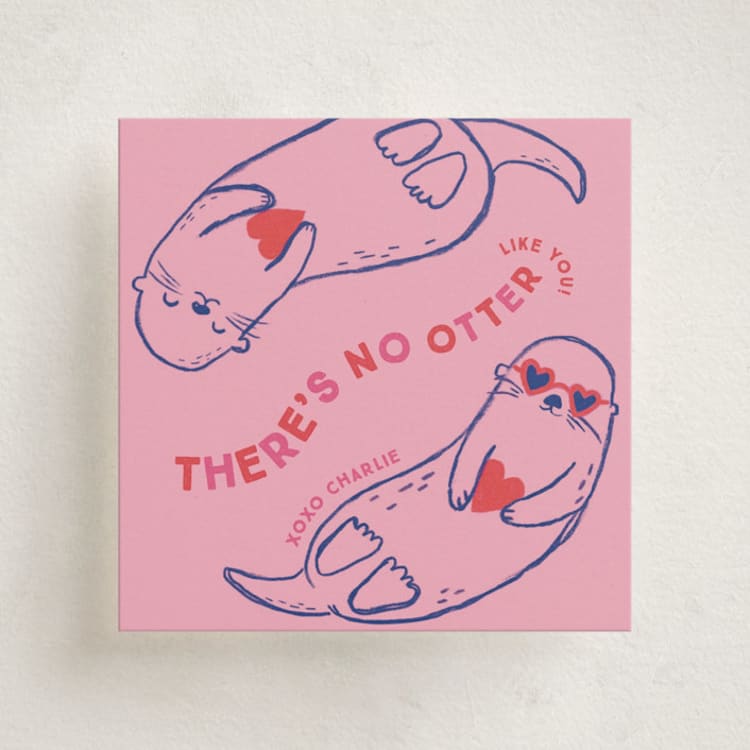 "No Otter Like You" - Classroom Valentines in Candy by Alex Hungerford - Front