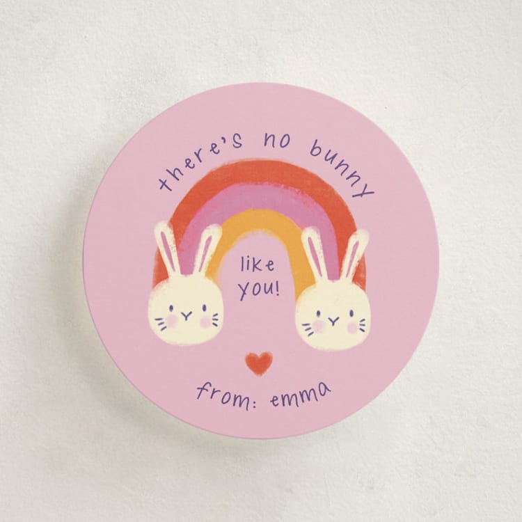 "There's No Bunny Like You" - Classroom Valentines in Bubblegum by Alex Hungerford - Front