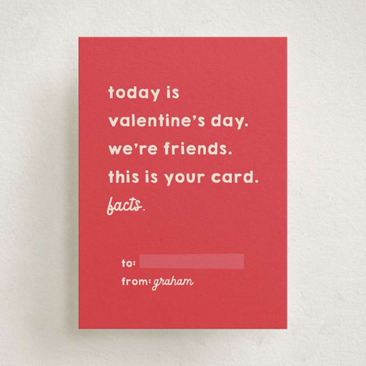 "Facts" - Classroom Valentines in Cinnamon by Alexandra Cohn - Front