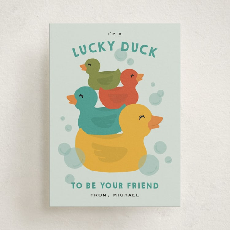 "Rubber Ducks" - Classroom Valentines in Brights by Michelle Taylor - Front