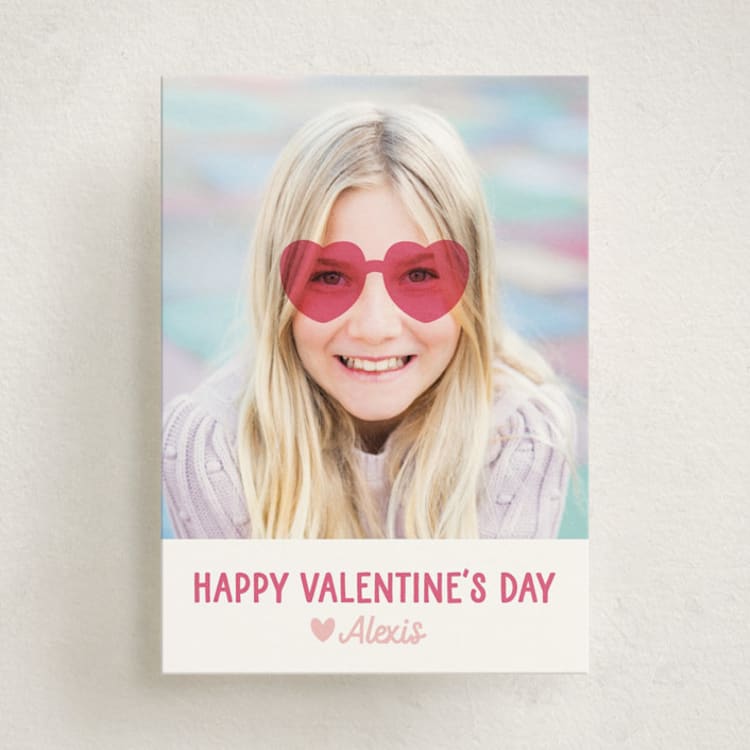 "Heart Glasses" - Classroom Valentines in Magenta by Jessie Steury - Front