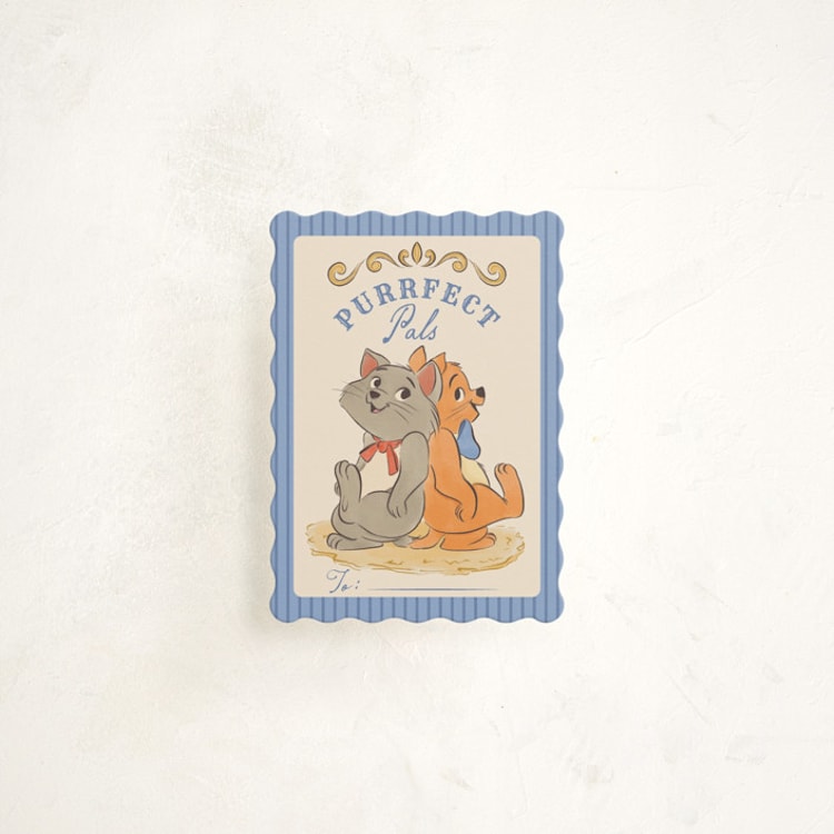 "Disney The Aristocats Purrfect Pals" - Classroom Valentines in Powder Blue by Sabrin Deirani - Front