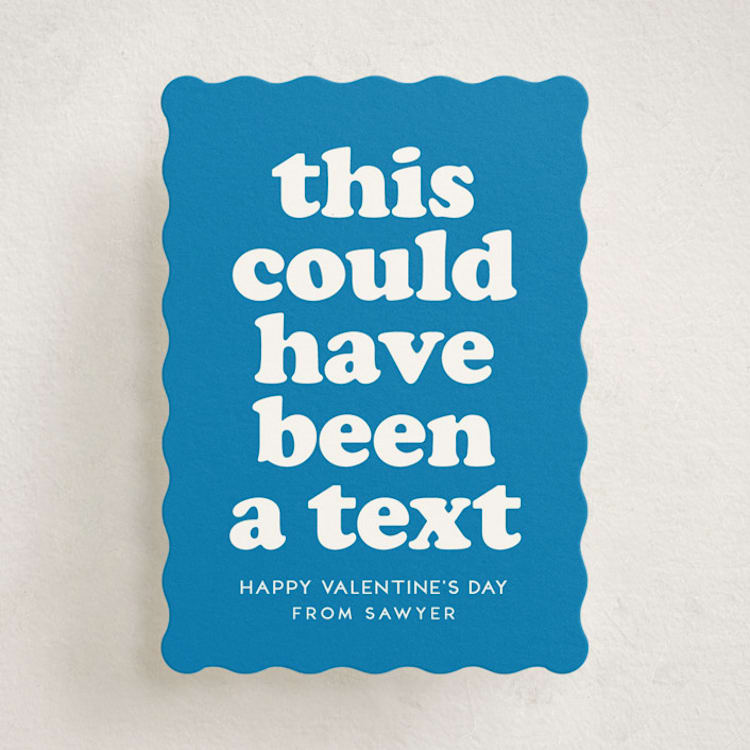 "Text" - Classroom Valentines in True Blue by Lea Delaveris - Front